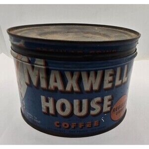 Vintage Maxwell House Coffee Tin Can 1 lb.